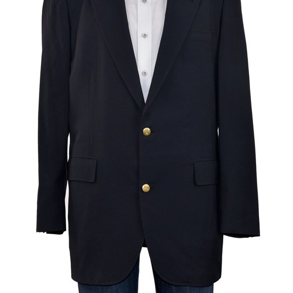 Southwick Sz 42L Black 2 Button Suit Coat Sports B